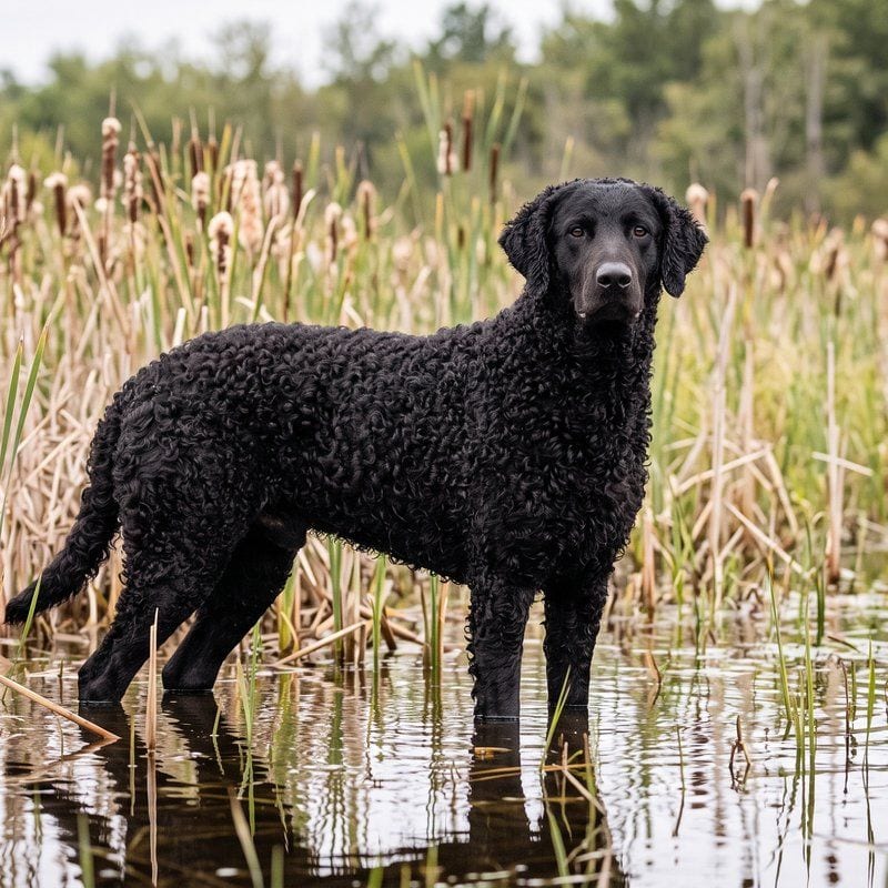 Curly coated retriever – zdjęcie rasy